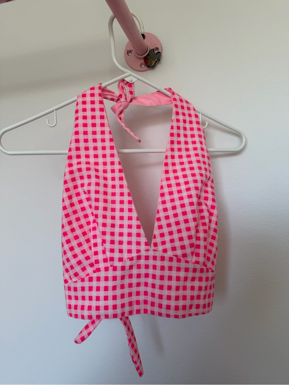 Vintage gingham halter top